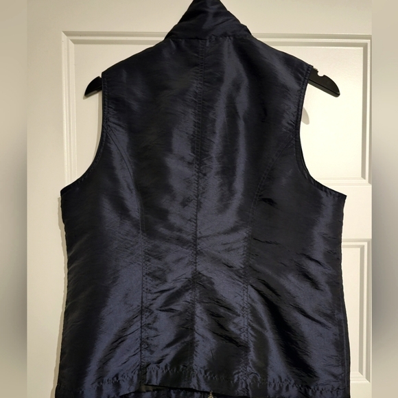 Chico's Women's Blue Full Zip Vest sz 1 (Medium) - Picture 2 of 6